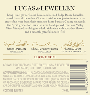 2013 Lucas & Lewellen Syrah