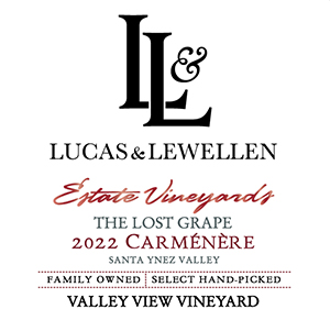 2022 Lucas & Lewellen Carmenere front label