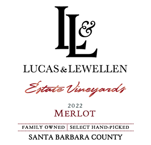 Lucas & Lewellen 2022 Merlot front label