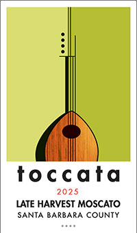 2025 Late Harvest Toccata Moscato front label