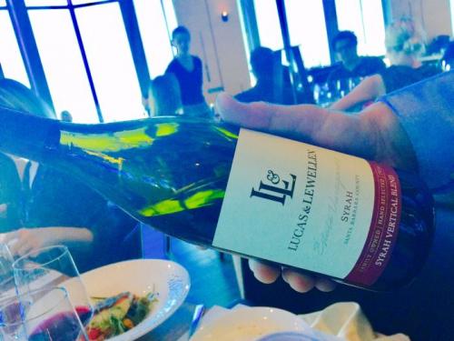 Wine pouring into the glass