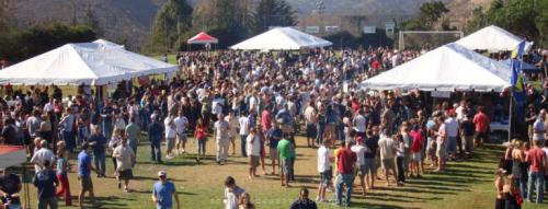 Wine and beer guests at Pints for the Park event outside in park