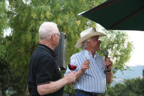 Royce Lewellen and Louis Lucas speak at wine club summer bbq Royce Lewellen and Louis Lucas speak at wine club summer bbq