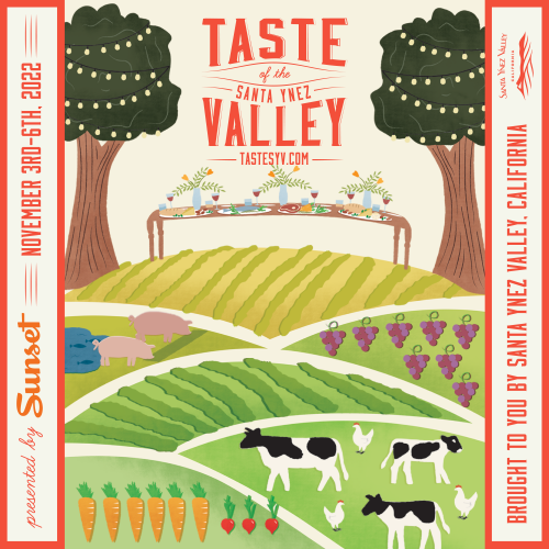 Taste of the Santa Ynez Valley promotional graphic - Santa Ynez wine tasting event Taste of the Santa Ynez Valley promotional graphic - Santa Ynez wine tasting event