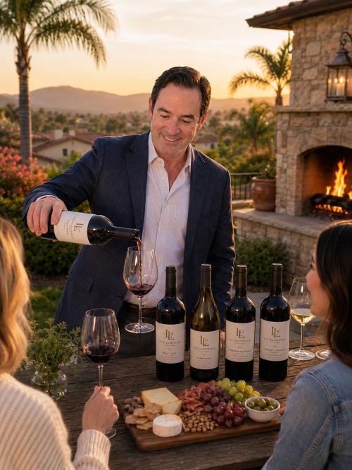 Mike Lewellen pouring wines for a private party Mike Lewellen pouring wines for a private party