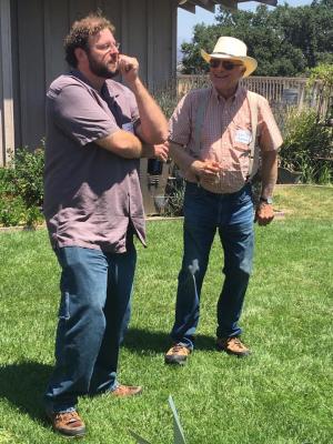 Ian Fainer and Louis Lucas at a Vineyard Tour