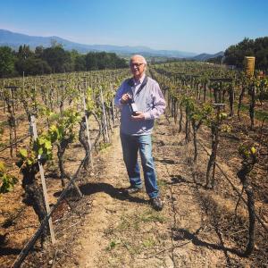 Louis Lucas standing at Valley View Vineyard