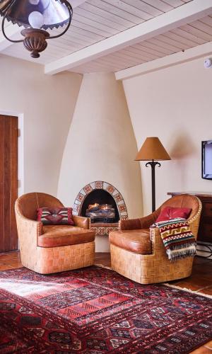 fireplace guest room at Rancho de los Caballeros